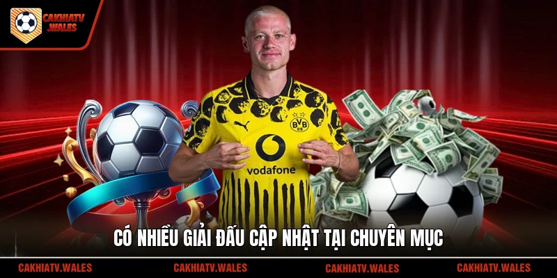 Có nhiều giải đấu cập nhật tại chuyên mục